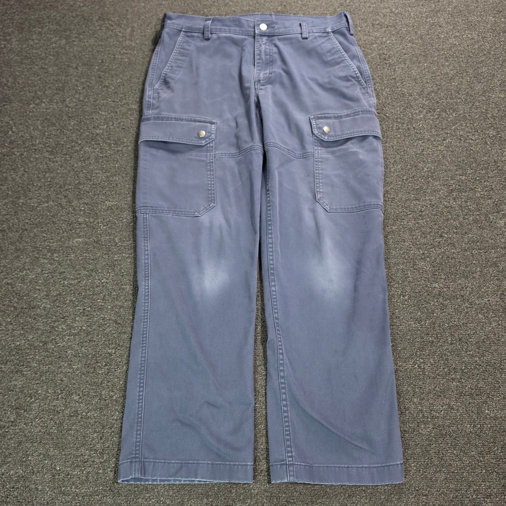 40 Grit Cargo Pants Mens 34x30 Blue Gray Duluth Trading Co Standard Fit Workwear